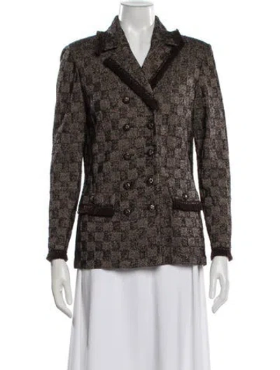 Pre-owned St. John Couture Tweed Pattern Blazer