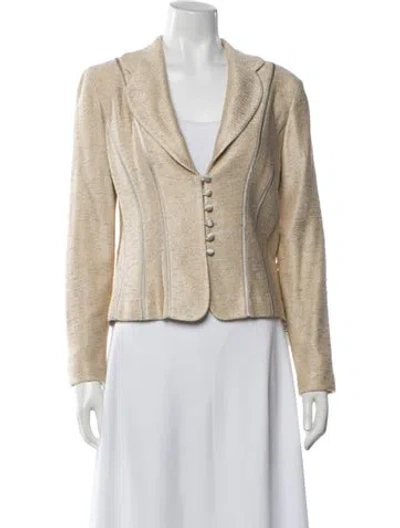 Pre-owned St. John Couture Tweed Pattern Blazer