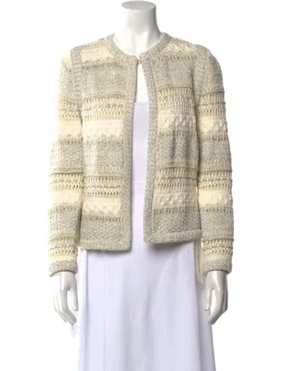 Pre-owned St. John Couture Tweed Pattern Evening Jacket