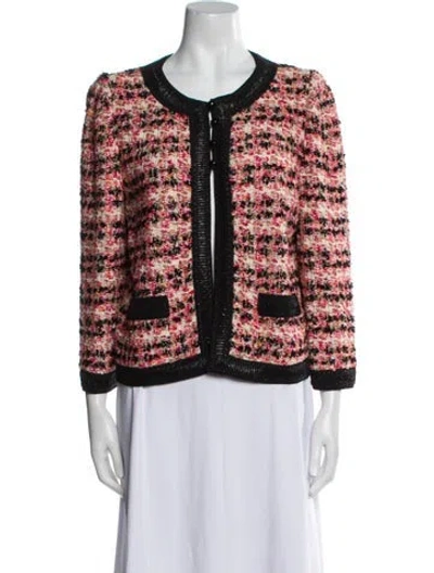Pre-owned St. John Couture Tweed Pattern Evening Jacket In Multi
