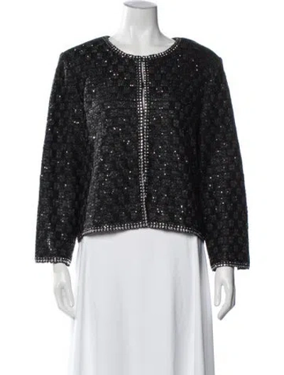 Pre-owned St. John Couture Tweed Pattern Evening Jacket In Multi