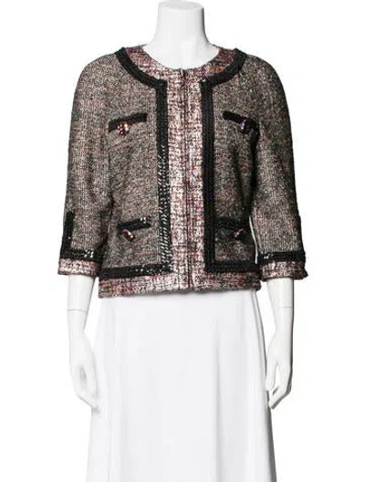 Pre-owned St. John Couture Tweed Pattern Jacket