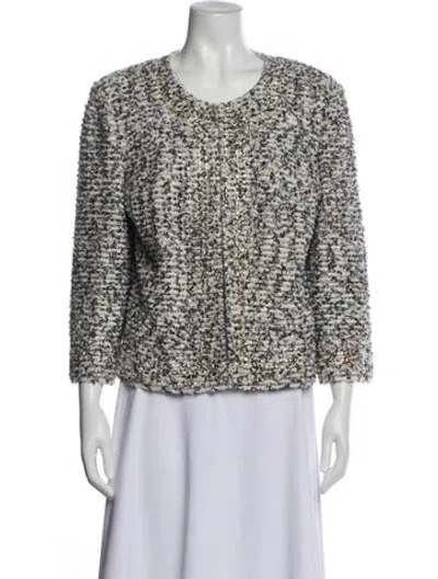 Pre-owned St. John Couture Tweed Pattern Jacket In Multi