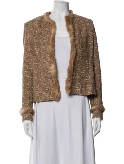 Pre-owned St. John Couture Tweed Pattern Jacket In Multicolor