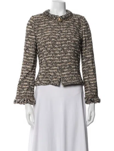 Pre-owned St. John Couture Tweed Pattern Jacket In Multicolor