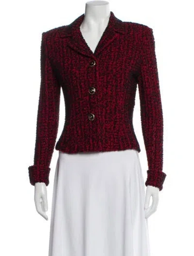 Pre-owned St. John Couture Tweed Tweed Pattern Blazer In Multi