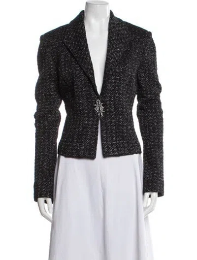 Pre-owned St. John Couture Vintage Tweed Jacket In Gray