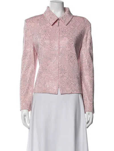 Pre-owned St. John Couture Vintage Wool Jacket In Pink