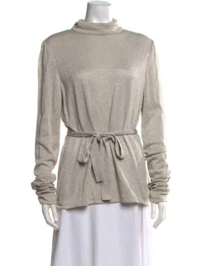Pre-owned St. John Couture Virgin Wool Turtleneck Sweater