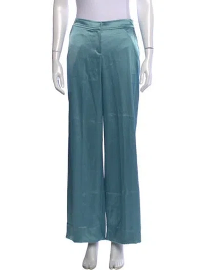 Pre-owned St. John Couture Wide Leg Pants In Blue