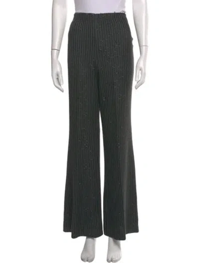 Pre-owned St. John Couture Wide Leg Pants In Gray
