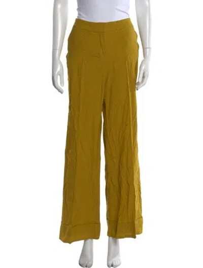 Pre-owned St. John Couture Wide Leg Pants In Green