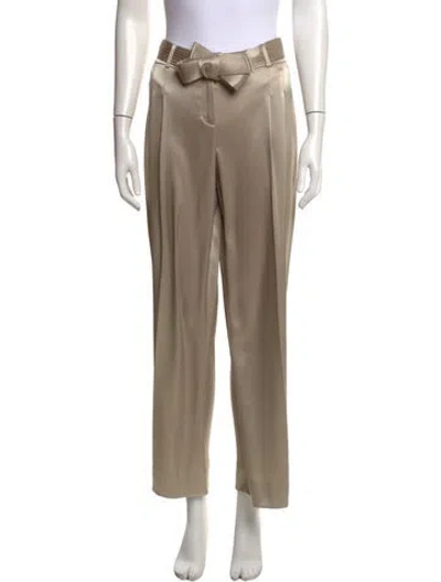 Pre-owned St. John Couture Wide Leg Pants In Metallic/neutrals