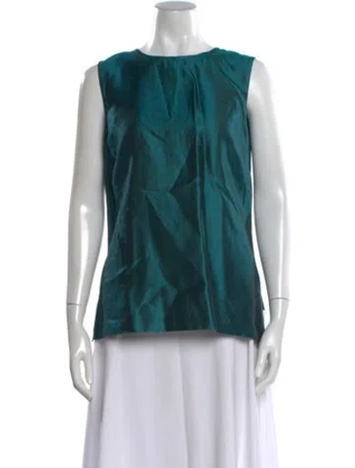 Pre-owned St. John Couture Wool Crew Neck Top In Multi
