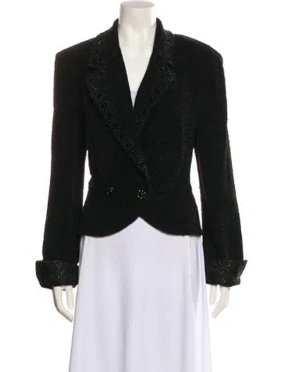 Pre-owned St. John Couture Wool Evening Jacket In Black