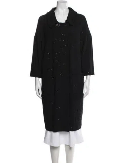 Pre-owned St. John Couture Wool Jacket In Black