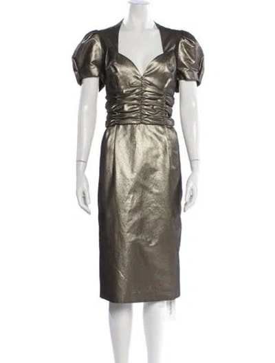 Pre-owned St. John Couture Wool Knee-length Dress