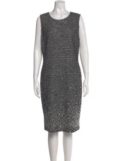 Pre-owned St. John Couture Wool Knee-length Dress In Multi