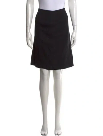 Pre-owned St. John Couture Wool Knee-length Skirt In Black