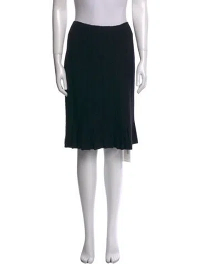 Pre-owned St. John Couture Wool Knee-length Skirt In Blue