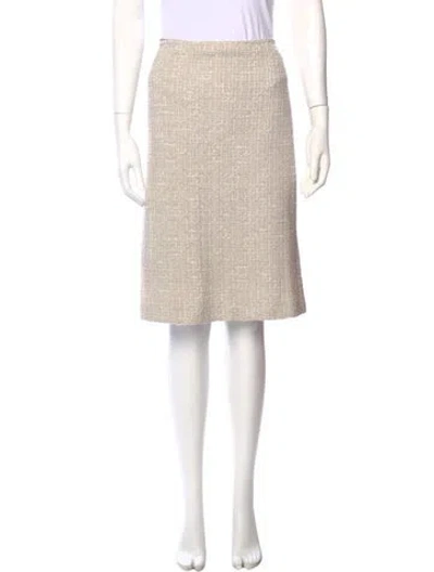 Pre-owned St. John Couture Wool Knee-length Skirt In Neutral