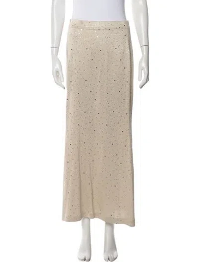 Pre-owned St. John Couture Wool Long Skirt In Neutral