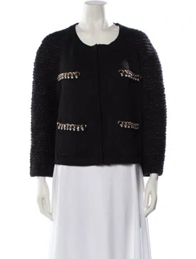 Pre-owned St. John Couture Wool Scoop Neck Sweater