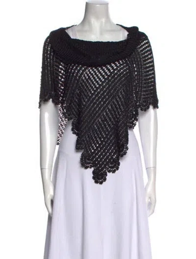 Pre-owned St John Cowl Neck Sweater In Black