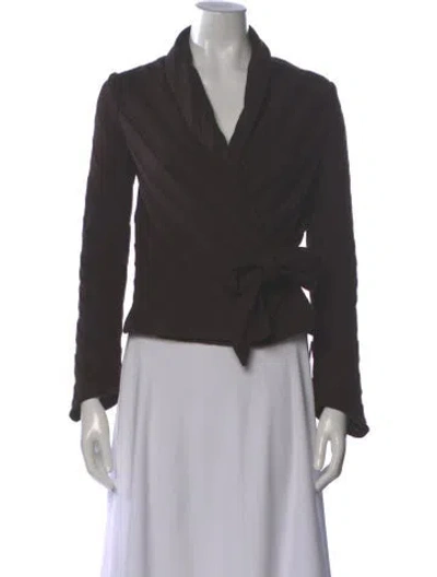 Pre-owned St John Cowl Neck Sweater In Gray