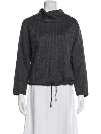 Pre-owned St John Cowl Neck Sweater In Gray