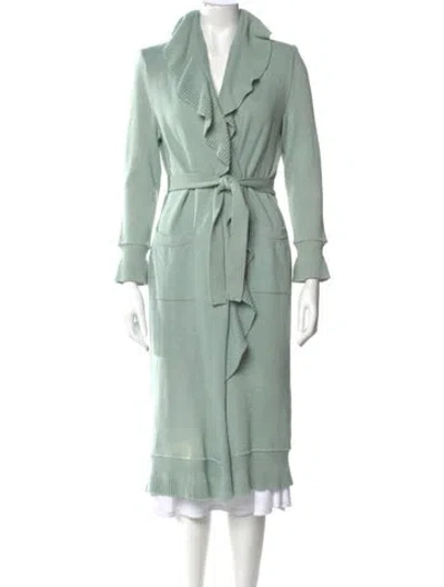 Pre-owned St John Cowl Neck Sweater In Green