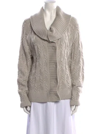 Pre-owned St John Cowl Neck Sweater W/ Tags In Neutral