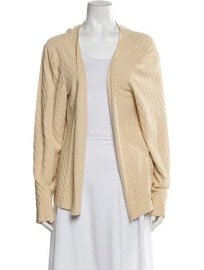 Pre-owned St John Cowl Neck Sweater In Yellow