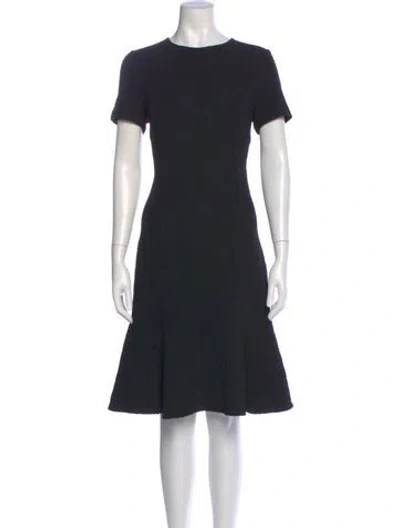 Pre-owned St John Crew Neck Knee-length Dress In Black