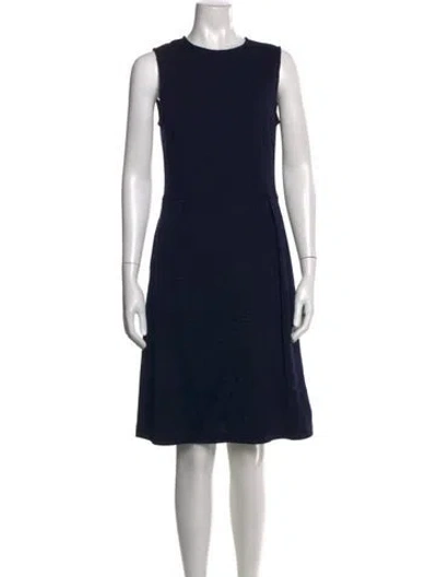 Pre-owned St John Crew Neck Knee-length Dress In Black