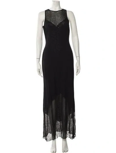 Pre-owned St John Crew Neck Knee-length Dress In Multi