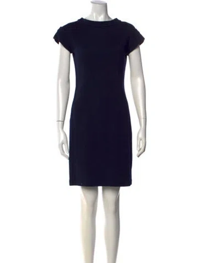Pre-owned St John Crew Neck Knee-length Dress In Multi