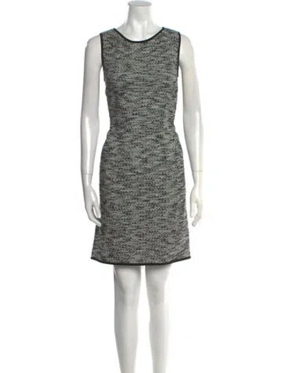 Pre-owned St John Crew Neck Knee-length Dress In Neutral