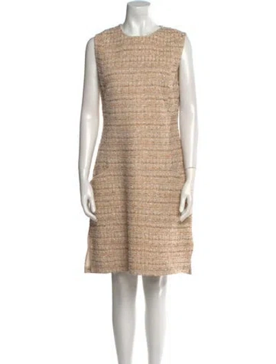 Pre-owned St John Crew Neck Knee-length Dress W/ Tags