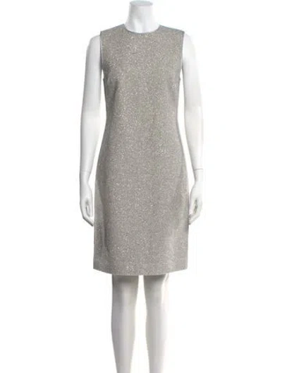 Pre-owned St John Crew Neck Knee-length Dress W/ Tags In Neutral
