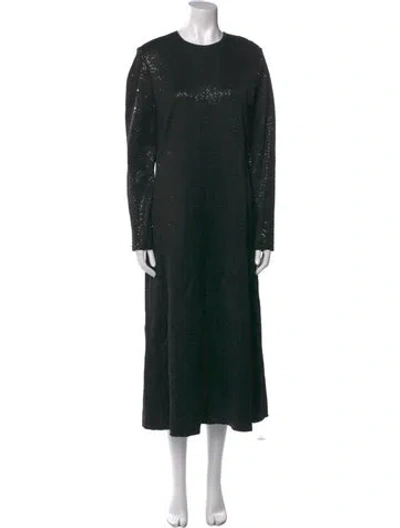 Pre-owned St John Crew Neck Long Dress In Multi