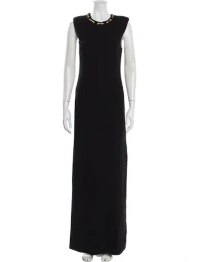 Pre-owned St John Crew Neck Long Dress In Multi