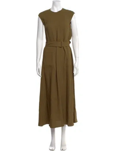 Pre-owned St John Crew Neck Long Dress W/ Tags In Neutral