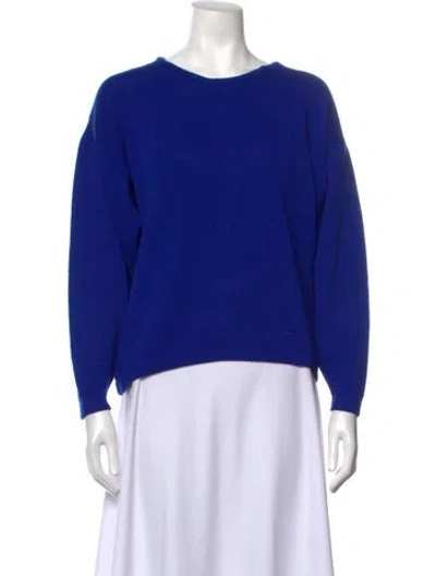 Pre-owned St John Crew Neck Long Sleeve Sweatshirt In Blue