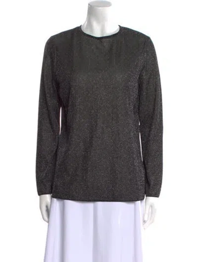 Pre-owned St John Crew Neck Long Sleeve Sweatshirt In Multi