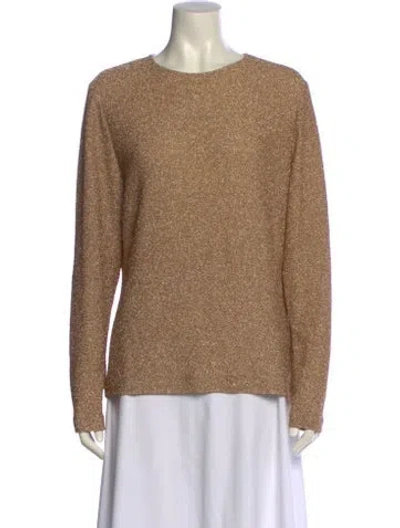 Pre-owned St John Crew Neck Long Sleeve Sweatshirt In Neutral