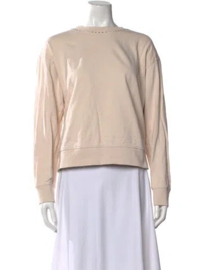 Pre-owned St John Crew Neck Long Sleeve Sweatshirt In Neutral