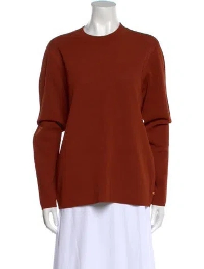 Pre-owned St John Crew Neck Long Sleeve Sweatshirt W/ Tags In Orange