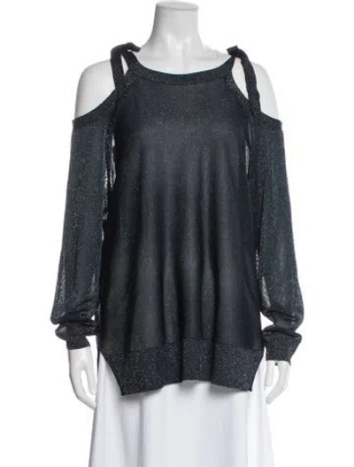 Pre-owned St John Crew Neck Long Sleeve Top