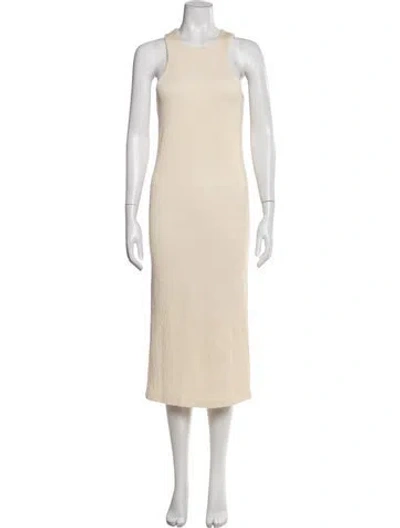 Pre-owned St John Crew Neck Midi Length Dress W/ Tags